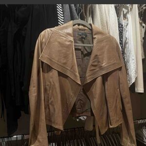 Vince Women's Tan Leather Jacket